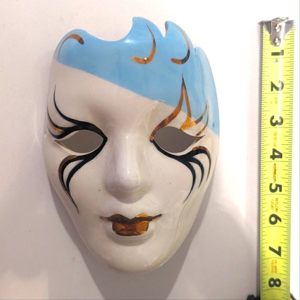 Handmade Ceramic Mask Signed by Local Artist
